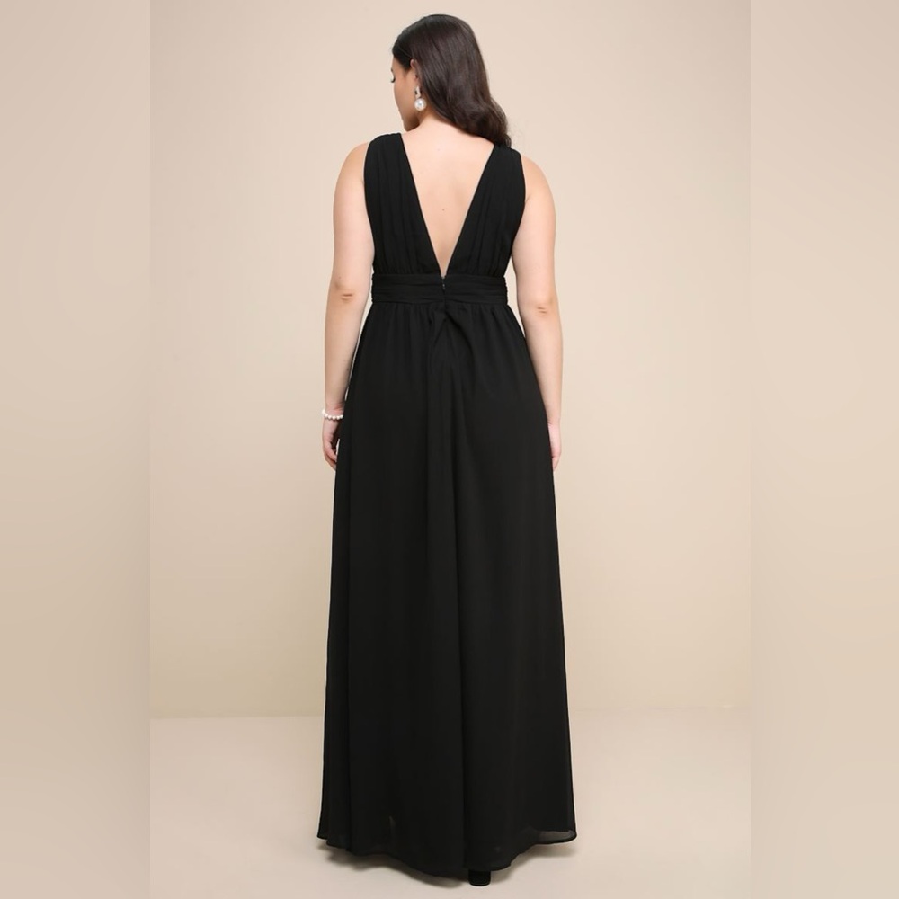 LULUS Heavenly Hues Black Maxi Dress Size XL - Picture 2 of 11